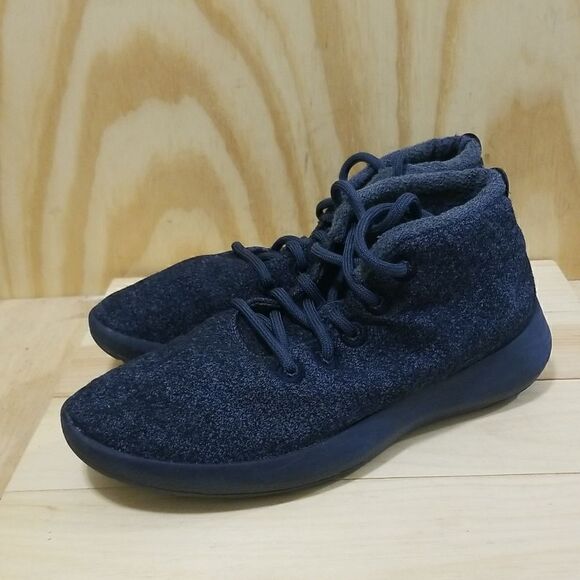 Allbirds Wool Runner-up Mizzle Shoes Sneakers Navy Blue Size Womens 10 - Picture 2 of 8